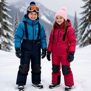 Kids’ Black Snow Pants – Size Small – Unisex